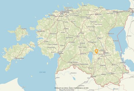 Koni tuuliku asukoht Maa- ja Ruumiameti veebikaardi lõikel