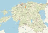 Oandu vesiveski asukoht. Maaameti veebikaardi lõige