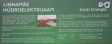 Linnamäe Hüdroelektrijaama teabetahvel