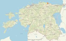 Andja tuuliku asukoht Maaameti üldkaardil