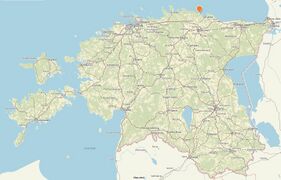 Karepa vesiveski asukoht, lõige Maaameti veebikaardilt