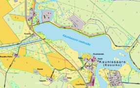 Kaaunissaare HEJ ja veski Maaameti kaardil