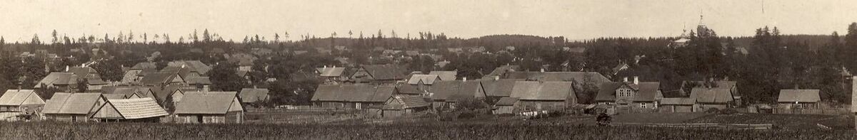 Tõrva panoraam Kaarlimäelt vaadatuna, umbes 1930-ndad