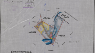 Oandu veski juurdelõike plaan 1936. a. Rahvusarhiiv